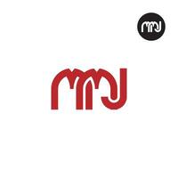 carta mmj monograma logotipo Projeto vetor