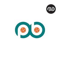 carta pb pickleball logotipo Projeto vetor