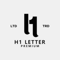 h 1 carta logotipo ícone Projeto vetor