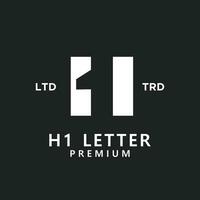 h 1 carta logotipo ícone Projeto vetor