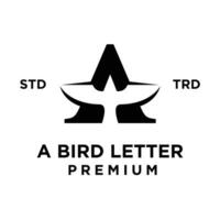 uma pássaro carta logotipo ícone Projeto ilustração vetor