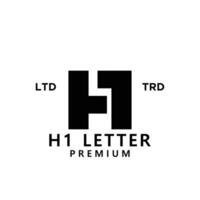 h 1 carta logotipo ícone Projeto vetor