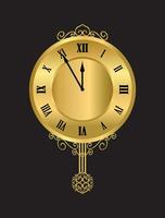 ouro relógio vintage elegante luxo, clássico, moderno ouro cor vetor