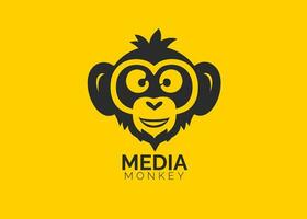macaco face logotipo ilustração vetor