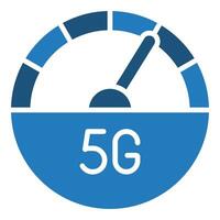 5g desempenho ícone linha vetor ilustração