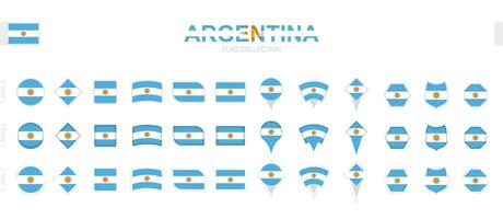 ampla coleção do Argentina bandeiras do vários formas e efeitos. vetor