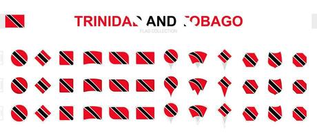 ampla coleção do trinidad e tobago bandeiras do vários formas e efeitos. vetor