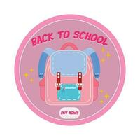 mochila costas para escola promoção ilustração vetor