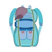 boné beisebol dentro mochila ilustração vetor