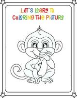 vetor desenhando imagem fofa macaco
