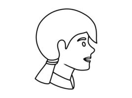 avatar personagem linha arte ilustração vetor