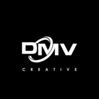 dmv carta inicial logotipo Projeto modelo vetor ilustração