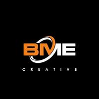 bme carta inicial logotipo Projeto modelo vetor ilustração