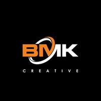 bmk carta inicial logotipo Projeto modelo vetor ilustração