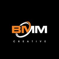 bmm carta inicial logotipo Projeto modelo vetor ilustração