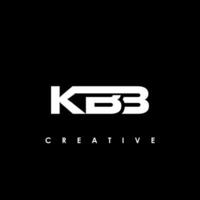 kb carta inicial logotipo Projeto modelo vetor ilustração