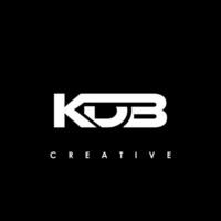 kdb carta inicial logotipo Projeto modelo vetor ilustração