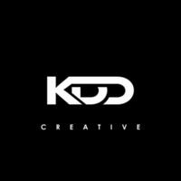 kdd carta inicial logotipo Projeto modelo vetor ilustração