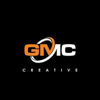 gmc carta inicial logotipo Projeto modelo vetor ilustração