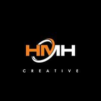 hmh carta inicial logotipo Projeto modelo vetor ilustração