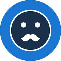 Bigode Emoji Vector ícone