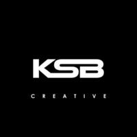 ksb carta inicial logotipo Projeto modelo vetor ilustração