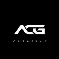 acg carta inicial logotipo Projeto modelo vetor ilustração