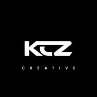 kcz carta inicial logotipo Projeto modelo vetor ilustração
