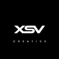 xsv carta inicial logotipo Projeto modelo vetor ilustração