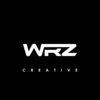 wrz carta inicial logotipo Projeto modelo vetor ilustração