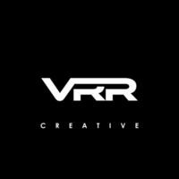 vrr carta inicial logotipo Projeto modelo vetor ilustração