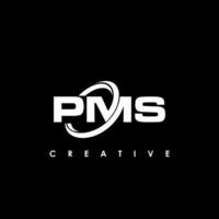 pms carta inicial logotipo Projeto modelo vetor ilustração