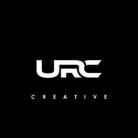 urc carta inicial logotipo Projeto modelo vetor ilustração