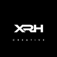 xrh carta inicial logotipo Projeto modelo vetor ilustração