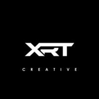 xrt carta inicial logotipo Projeto modelo vetor ilustração