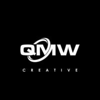 qmw carta inicial logotipo Projeto modelo vetor ilustração