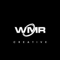 wmr carta inicial logotipo Projeto modelo vetor ilustração