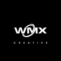 wmx carta inicial logotipo Projeto modelo vetor ilustração