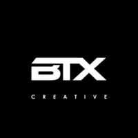 btx carta inicial logotipo Projeto modelo vetor ilustração