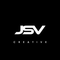 jsv carta inicial logotipo Projeto modelo vetor ilustração