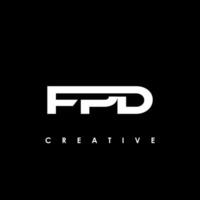 fpd carta inicial logotipo Projeto modelo vetor ilustração