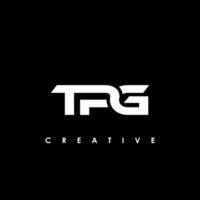 tpg carta inicial logotipo Projeto modelo vetor ilustração