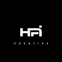 hpi carta inicial logotipo Projeto modelo vetor ilustração