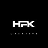 hpk carta inicial logotipo Projeto modelo vetor ilustração