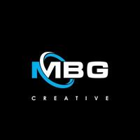 mbg carta inicial logotipo Projeto modelo vetor ilustração