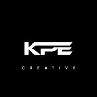 kpe carta inicial logotipo Projeto modelo vetor ilustração