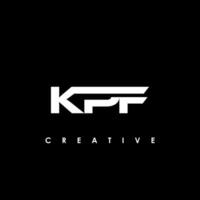 kpf carta inicial logotipo Projeto modelo vetor ilustração