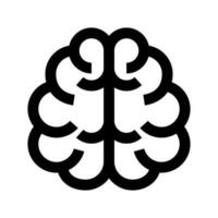estilo de linha do ícone médico do cérebro vetor