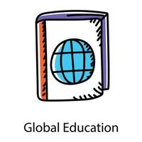 educação e aprendizagem global vetor