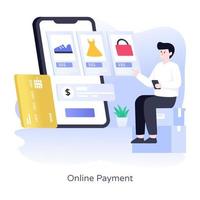 pagamento e compras online vetor